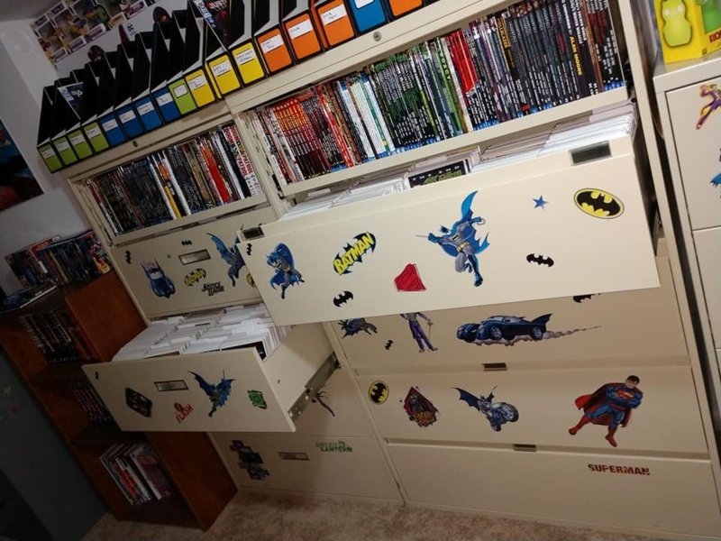 Creative Comic Book Storage Using Lateral File Cabinets