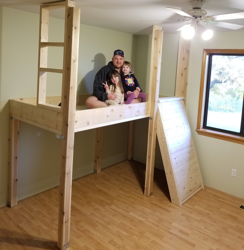 Custom Tree Fort-Inspired Wooden Bunk Bed Design