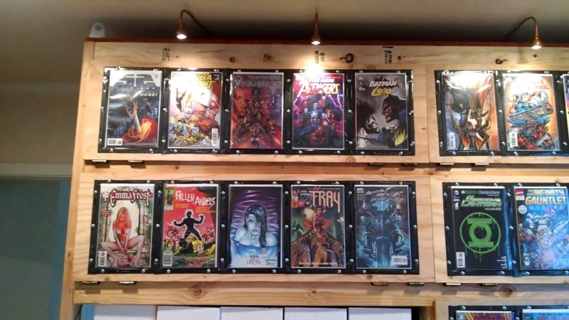 Custom Wooden Comic Book Display Shelves