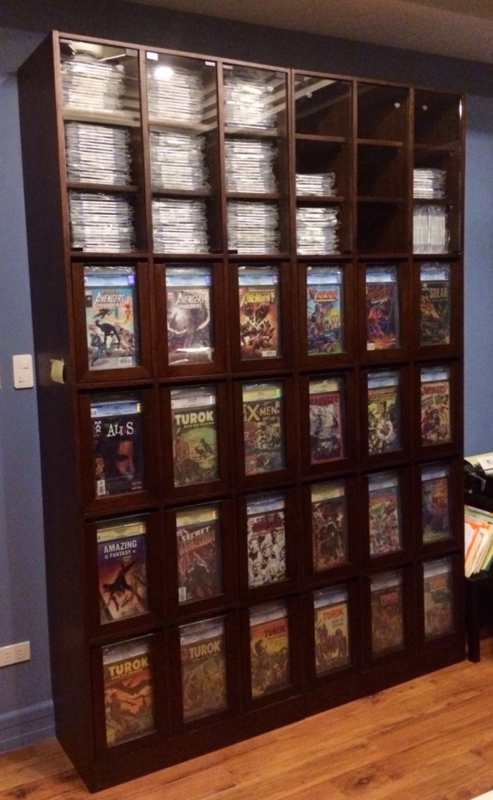 Custom Wooden Storage Display for Comic Books