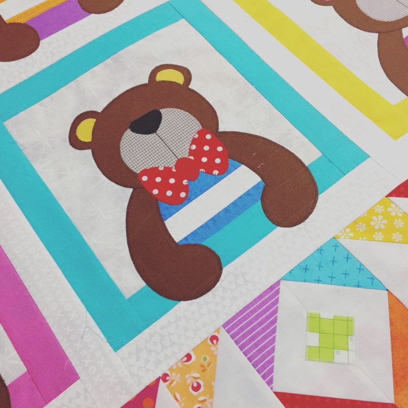 Cute Bear Applique Quilt Pattern for Kids