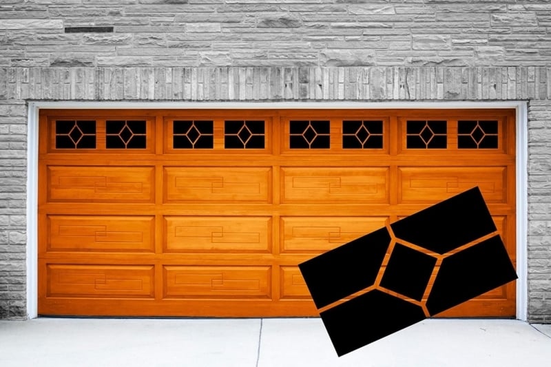 Decorative Diamond Window Vinyl Decals for Garage Doors