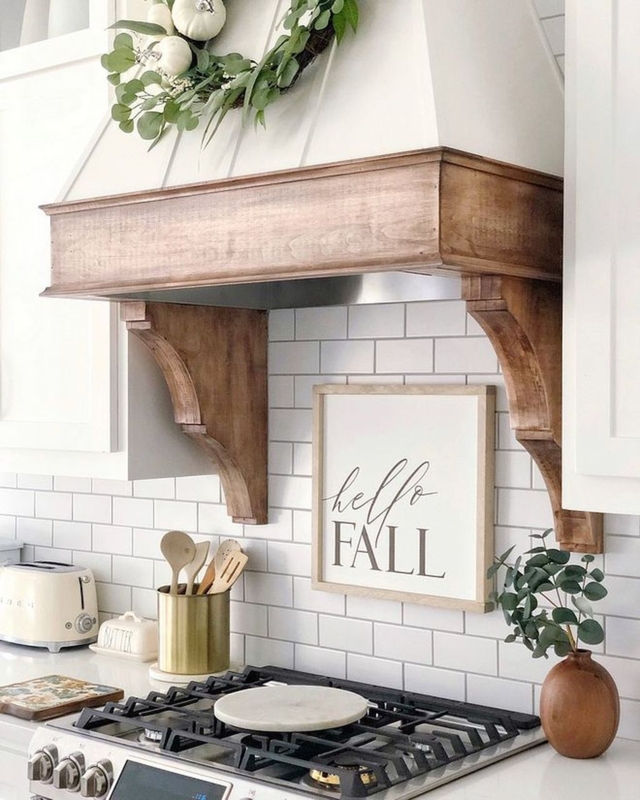 DIY Farmhouse Style Wooden Vent Hood Cover