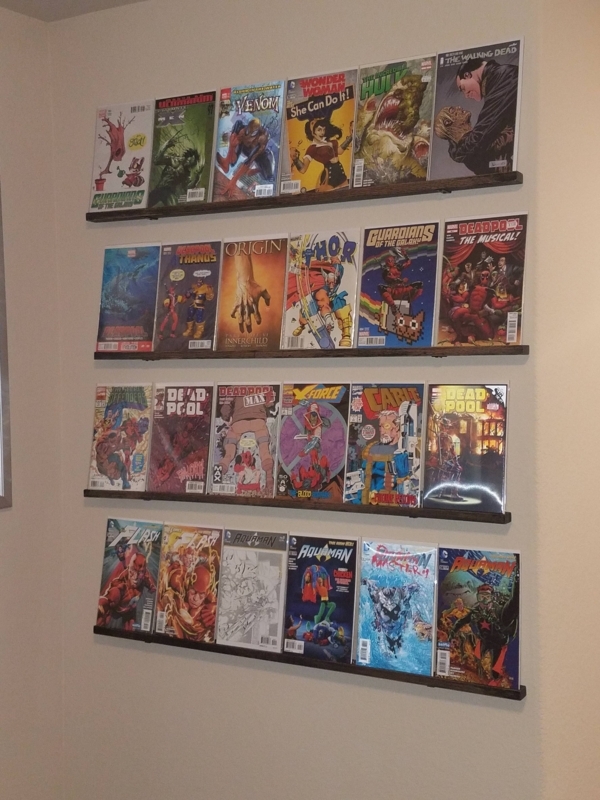 DIY Low Profile Comic Book Display Shelves