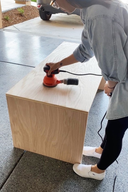 DIY Over-Ottoman Coffee Table | Diy ottoman coffee table, Ottoman ...