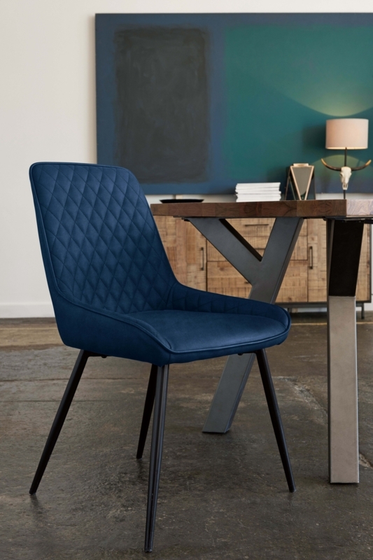 Elegant Blue Modern Dining Room Chair Design