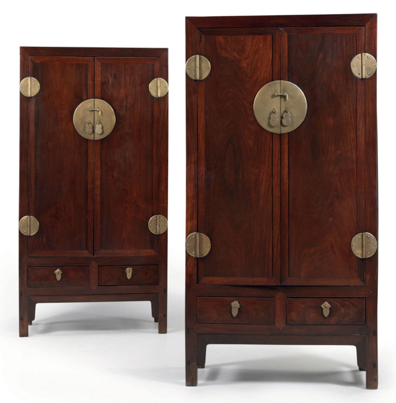Elegant Chinese Hardwood Square Corner Cabinets