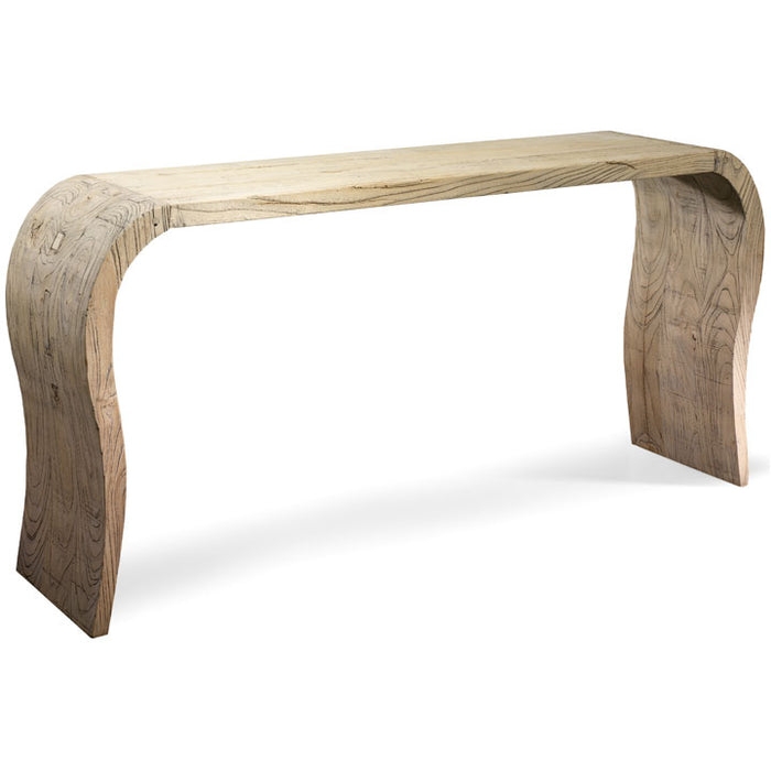 Elegant Curved Wooden Console Table Shimu Design