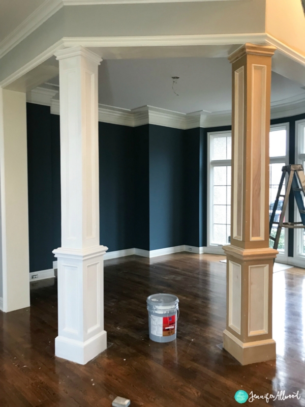 Elegant Dining Room with Updated Faux Columns