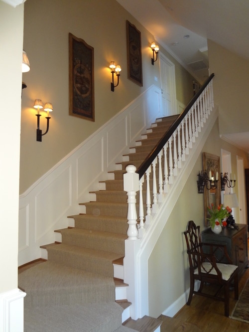 Elegant Double Sconces Lighting Staircase Wall