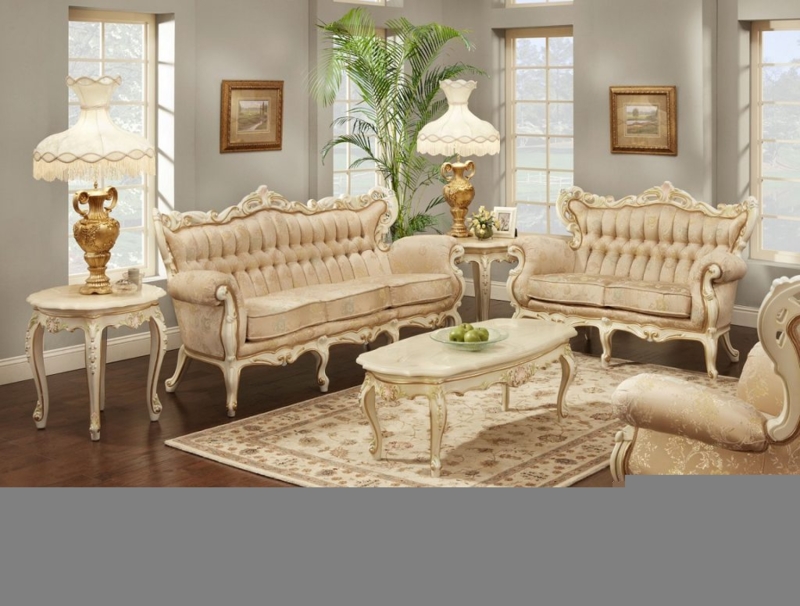 Elegant French Provincial Living Room Furniture Set