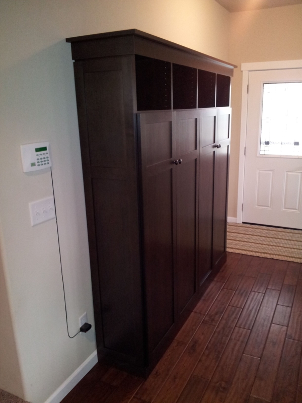 Elegant Front Door Wood Locker Storage Unit
