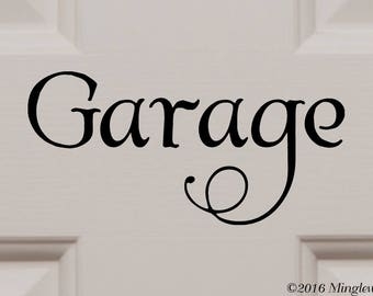 Elegant Garage Door Decal Design