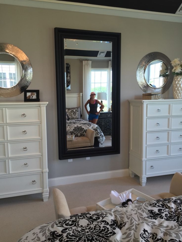 Elegant His and Hers White Dressers with Mirrors