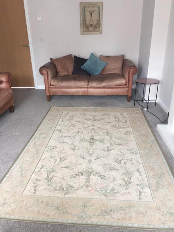 Elegant Laura Ashley Floral Patterned Area Rug