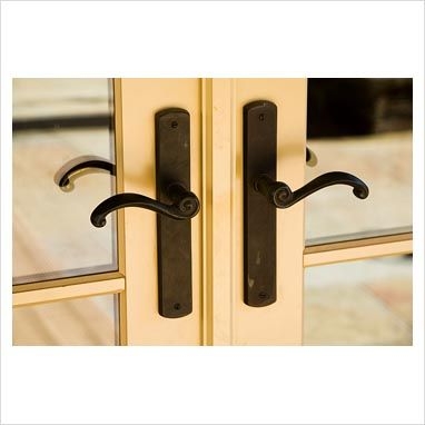 Elegant Matte Black French Door Hardware