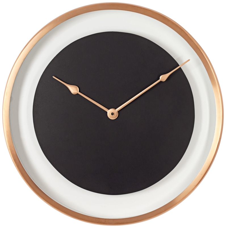 Elegant Minimalist Black and Gold Wall Clock