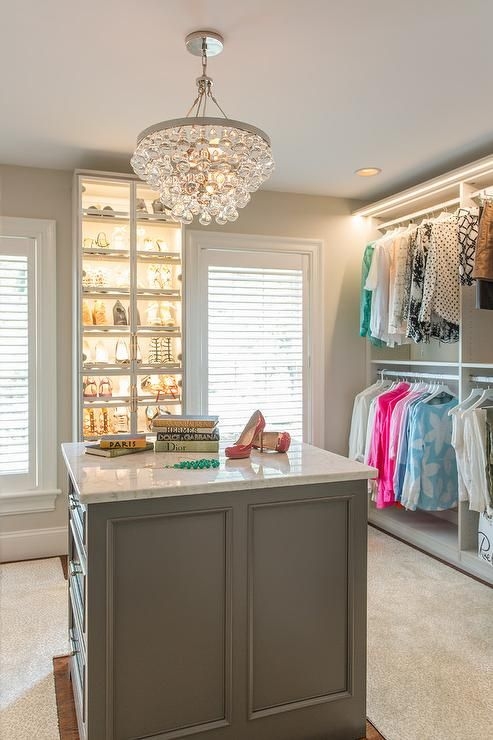 Elegant Small Crystal Chandeliers for Walk-In Closet