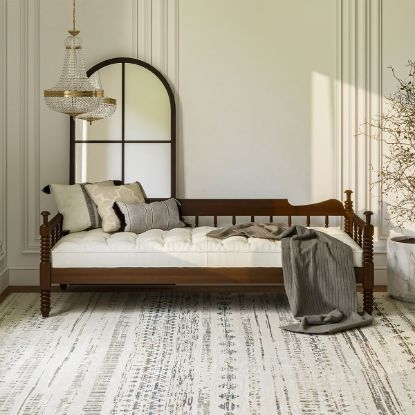 Elegant Solid Wood Modern Daybed with Cushions