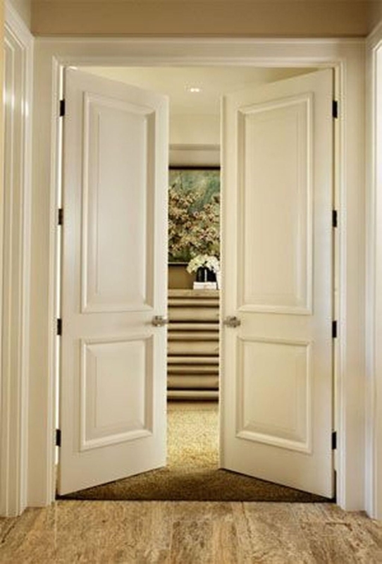 Elegant White French Doors Interior Design Idea