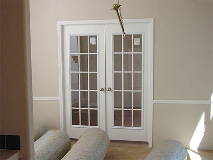 Elegant White French Interior Doors with Glass Panels