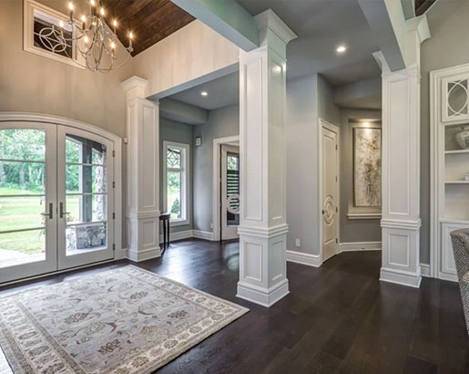 Elegant White Interior Column Design Ideas