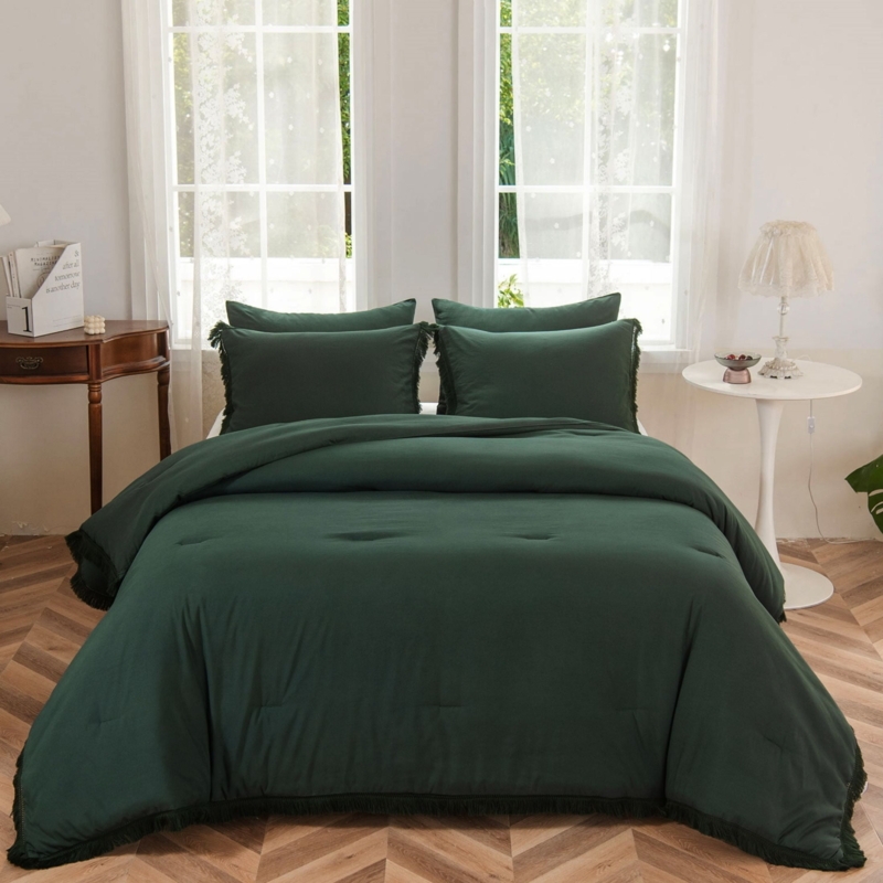 Emerald Green Bohemian King Size Comforter Set