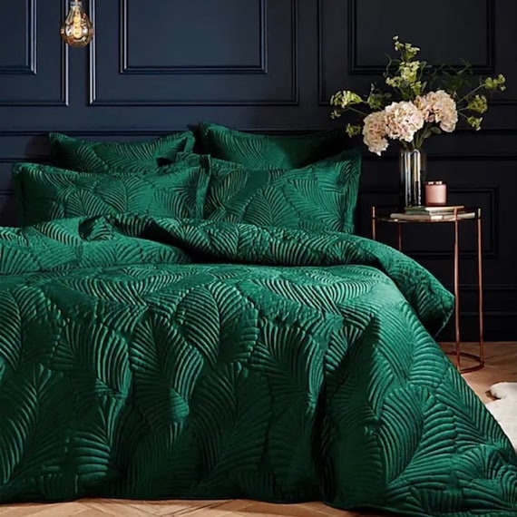 Emerald Green Queen Bedding Set - Hanaposy