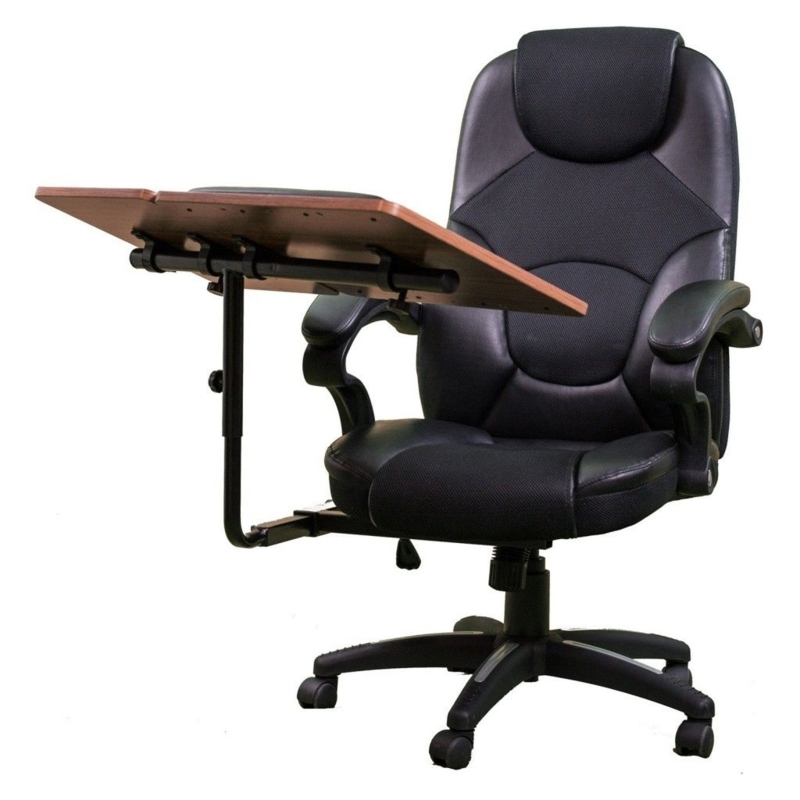 Ergonomic Office Chair with Adjustable Attached Desk