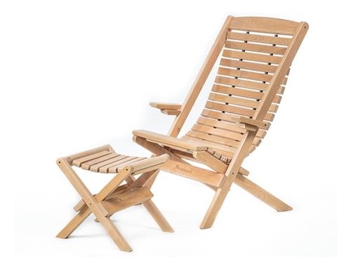 Ergonomic Wooden Sauna Chair and Footstool Set
