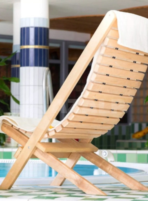 Ergonomic Wooden Sauna Chairs and Loungers
