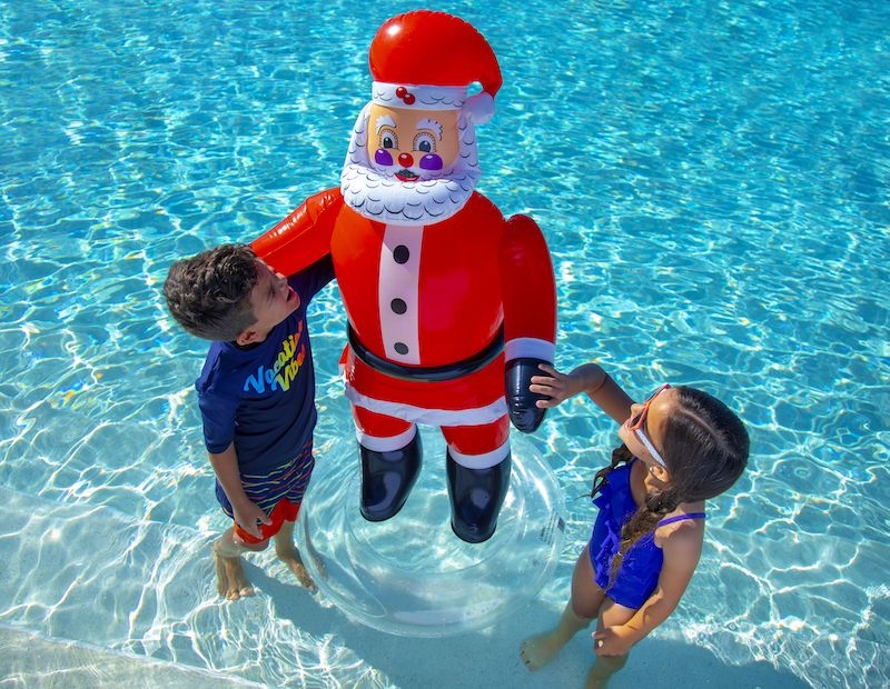 Festive Santa Floaties for Summer Pools