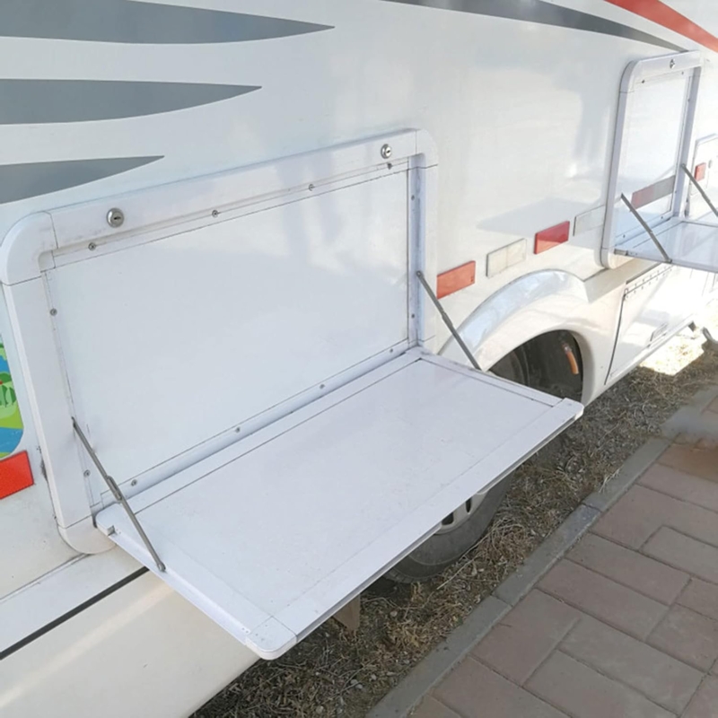 Foldable Wall-Mounted RV Camper Tables for Outdoor Use