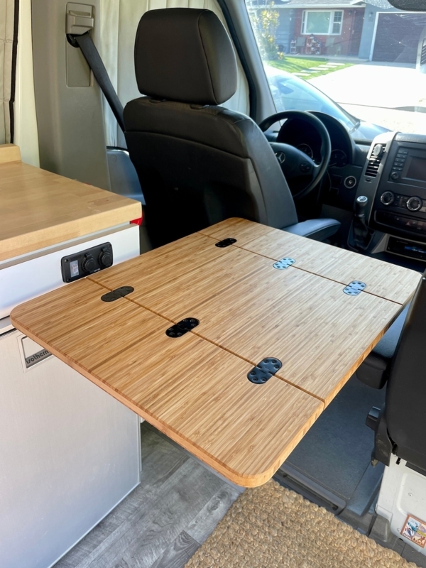 Folding Bamboo Table for Camper Vans and RVs