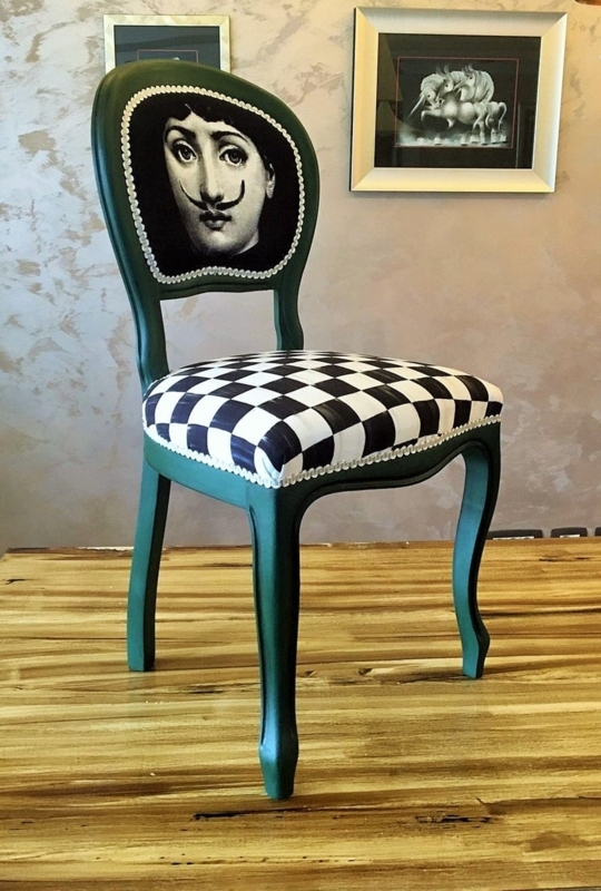 Fornasetti Boho Chic Eclectic Side Chair