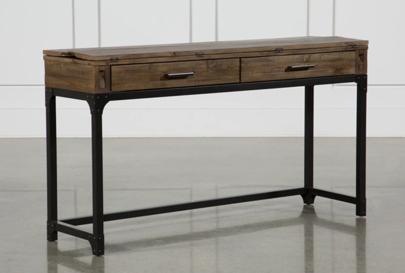 Foundry Brown Flip-Top Entryway Console Table