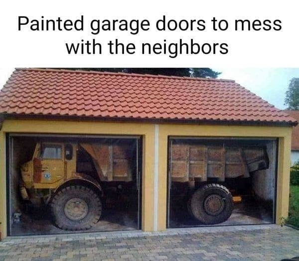 Garage Door Prank Decals : r/OddityMall