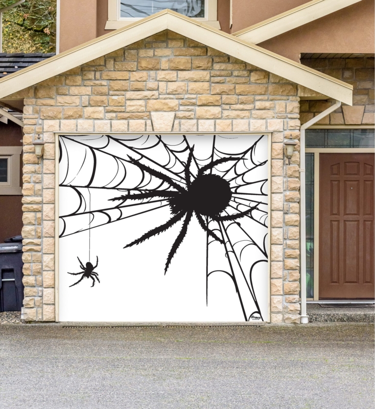 Halloween Spider Web Garage Door Decal Ideas
