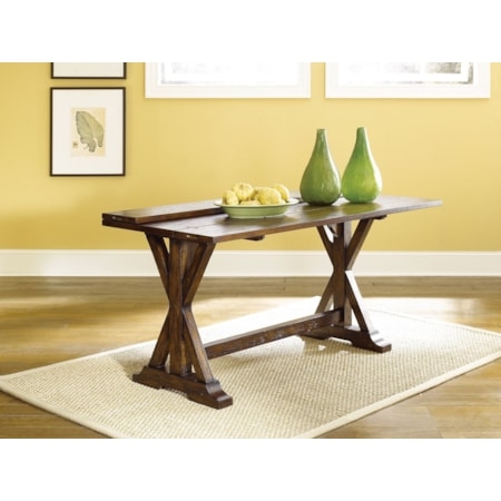 Hammary Flip-Top Console Table in Warm Wood Finish