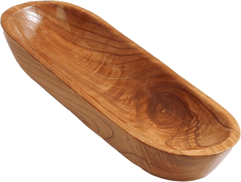 Handmade Wooden Dough Bowl for Rustic Decor