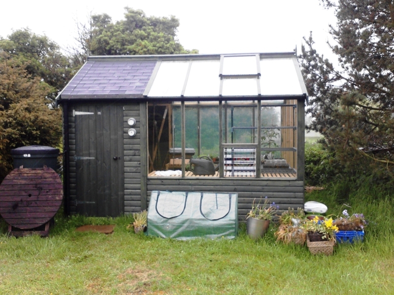 Heated Garden Shed with Attached Greenhouse