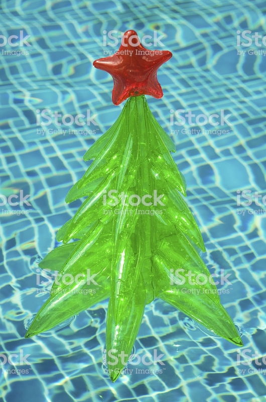 Inflatable Christmas Tree Pool Float with Star
