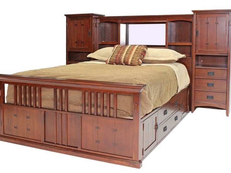 King Size Ikea Captains Bed with Storage Cabinets