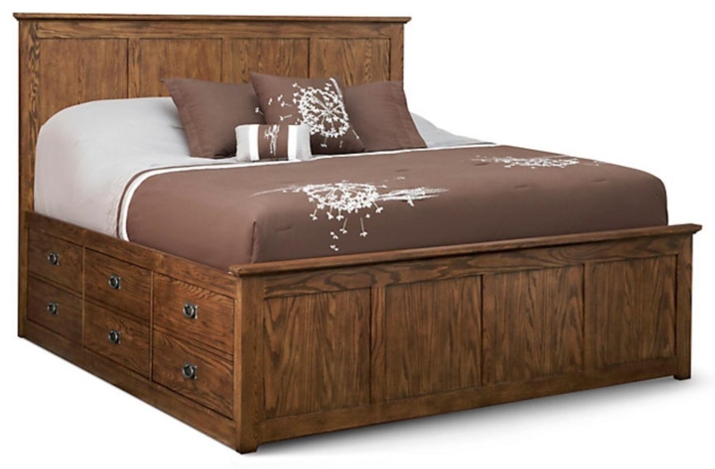 King Size Wooden Captain's Bed with Storage Drawers