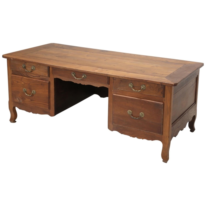Large Rustic French Country Wooden Desk