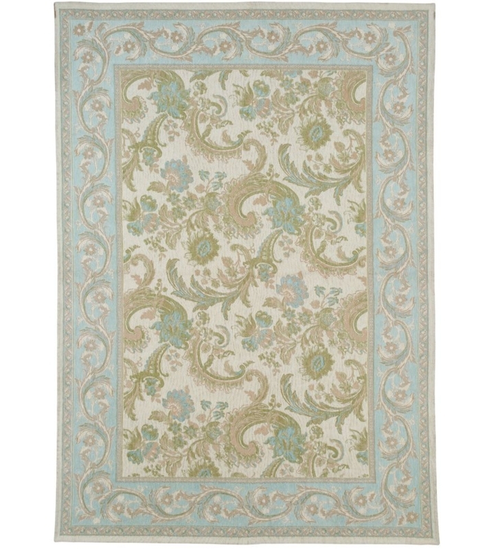 Laura Ashley Baroque Duck Egg Floral Rug