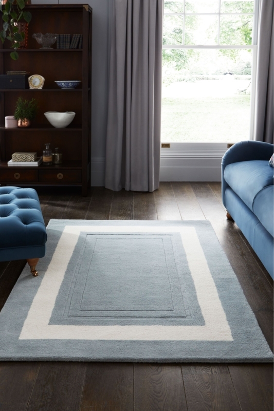 Laura Ashley Pale Seaspray Blue Lewes Rug