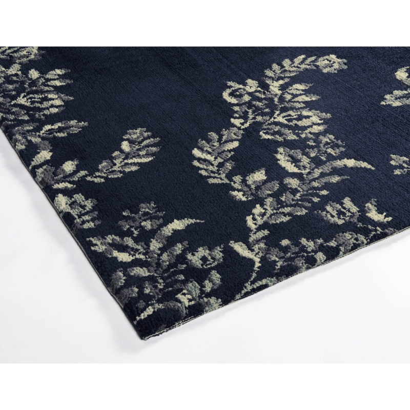 Laura Ashley Winchester Navy Floral Area Rug