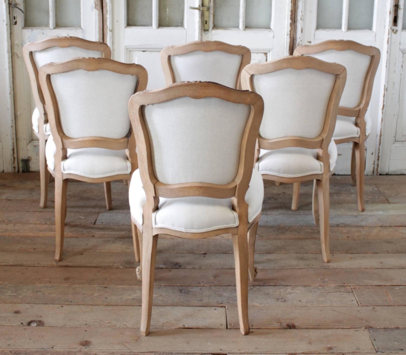 Louis XV Style French Country Dining Chairs Set