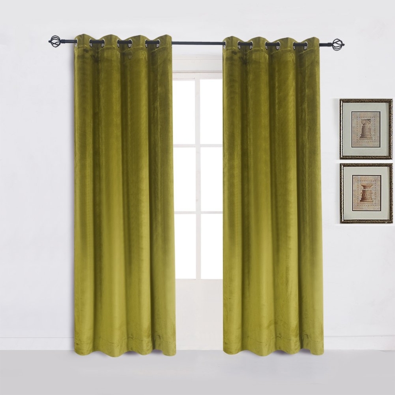 Luxurious Chartreuse Velvet Curtains for Modern Interiors
